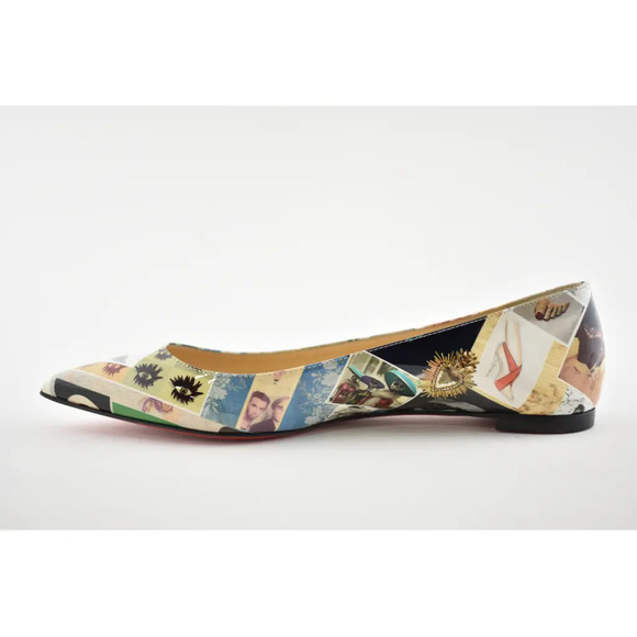 Christian Louboutin Ballalla Patent Collage Pointed Toe Ballerina Ballet Flat 36 - Picture 9 of 12